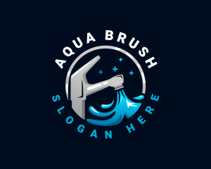 Faucet Water Plumbing logo design