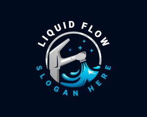 Faucet Water Plumbing logo design