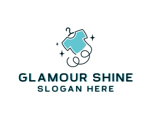 Tshirt Shine Laundry logo design