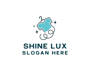 Tshirt Shine Laundry logo design