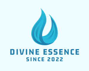 Blue Water Flame logo design