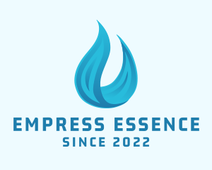 Blue Water Flame logo design