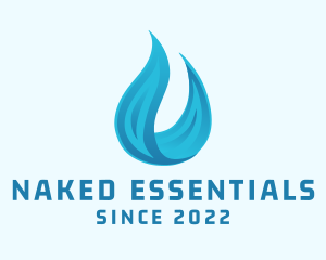 Blue Water Flame logo design