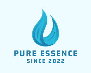 Blue Water Flame logo design