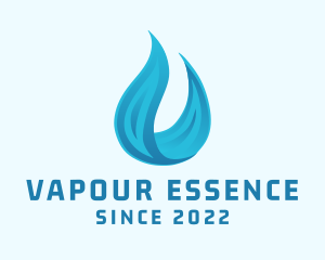 Blue Water Flame logo design