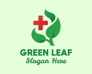 Herbal Leaves Medicine logo design