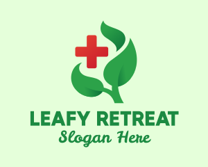 Herbal Leaves Medicine logo design