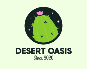 Cute Cactus Flower logo design