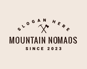 Mountain Hiking Adventure logo design