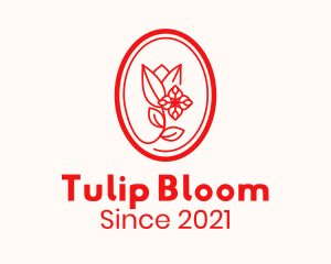 Red Tulip Badge logo design