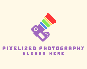 Rainbow Camera Lens logo design