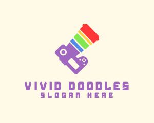 Rainbow Camera Lens logo design