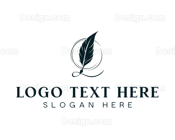 Stationery Feather Quill Logo