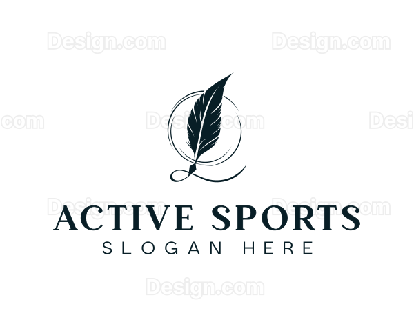 Stationery Feather Quill Logo