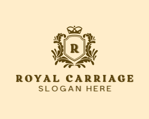 Wreath Royal Shield logo design