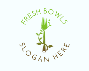 Organic Vine Fork logo design