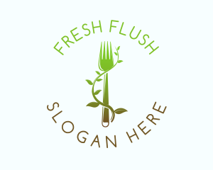 Organic Vine Fork logo design