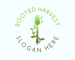 Organic Vine Fork logo design