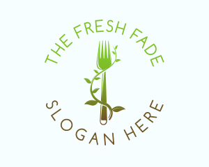 Organic Vine Fork logo design