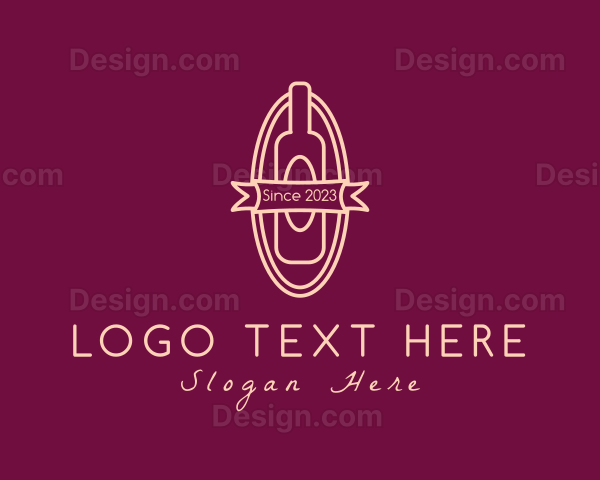 Wine Liquor Bottle Logo