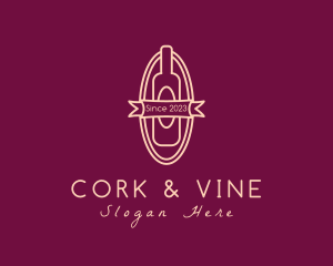 Wine Liquor Bottle logo design