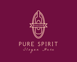 Wine Liquor Bottle logo design