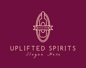 Wine Liquor Bottle logo design