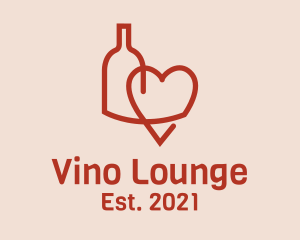 Minimalist Wine Heart  logo
