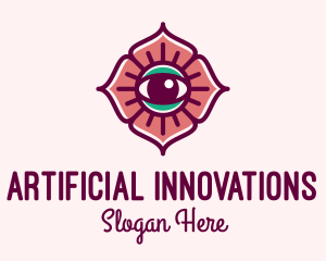 Spiritual Flower Eye logo design