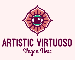 Spiritual Flower Eye logo design