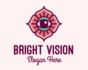 Spiritual Flower Eye logo design