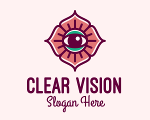 Spiritual Flower Eye logo design