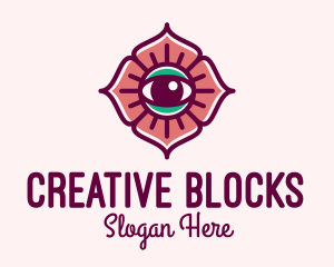 Spiritual Flower Eye logo design