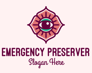 Spiritual Flower Eye logo design