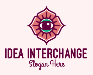 Spiritual Flower Eye logo design