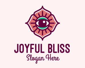 Spiritual Flower Eye logo design