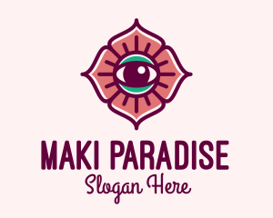 Spiritual Flower Eye logo design