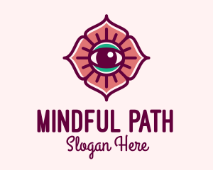 Spiritual Flower Eye logo design