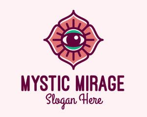 Spiritual Flower Eye logo design