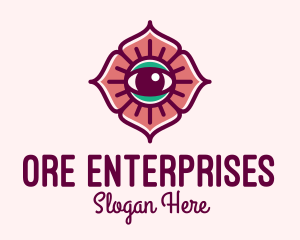 Spiritual Flower Eye logo design