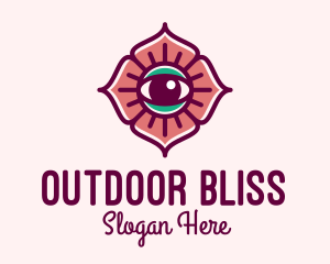 Spiritual Flower Eye logo design