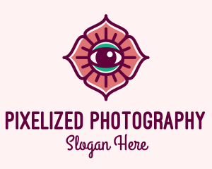 Spiritual Flower Eye logo design