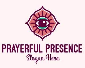 Spiritual Flower Eye logo design