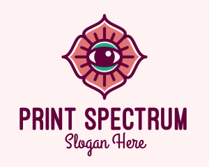 Spiritual Flower Eye logo design