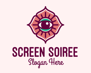 Spiritual Flower Eye logo design