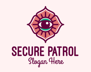 Spiritual Flower Eye logo design