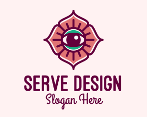 Spiritual Flower Eye logo design