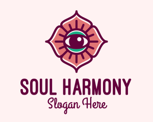Spiritual Flower Eye logo design
