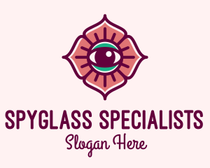 Spiritual Flower Eye logo design