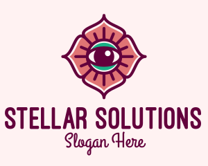 Spiritual Flower Eye logo design